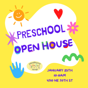 Preschool open house Jan 25 from 10-11